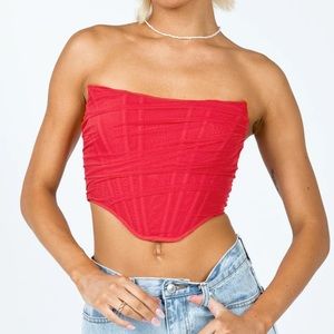 Princess polly red corset top